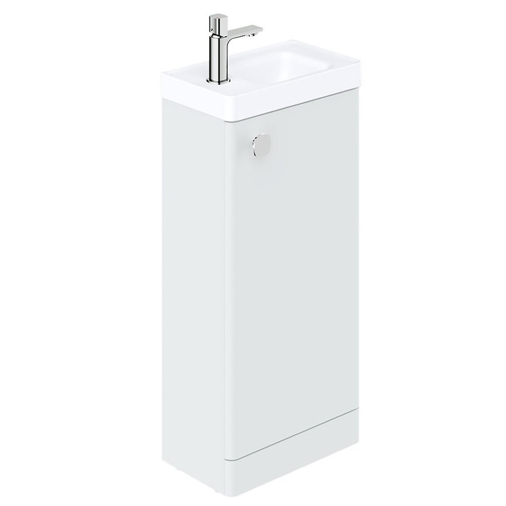 Vado Cameo 400mm Floorstanding White Vanity Unit & Ceramic Basin